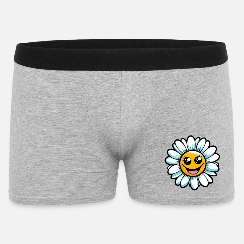 Gänseblümchen - Männer Boxer Shorts - Grau meliert