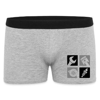Clé à piston Turbo Bougie d’allumage Emblème - Boxer Homme - gris chiné - Devant