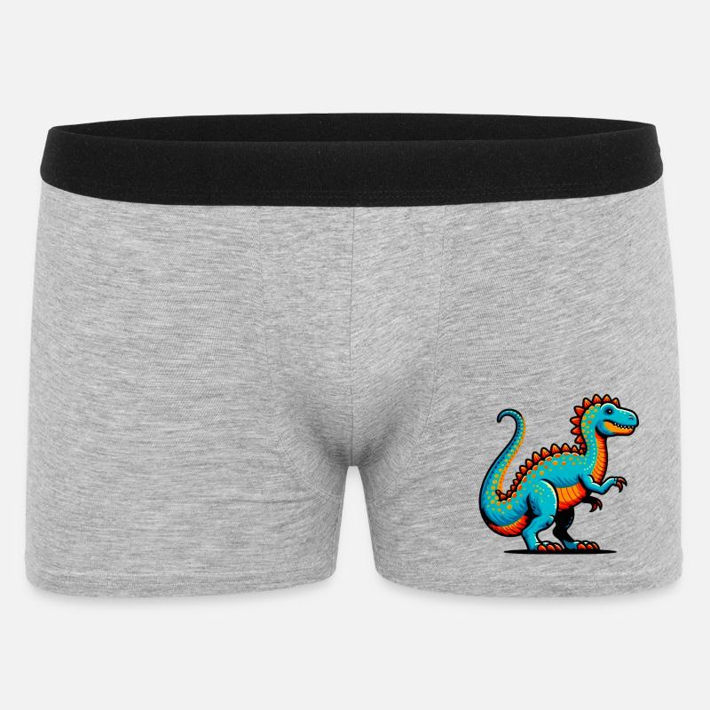 Dinosaurier - Männer Boxer Shorts - Grau meliert