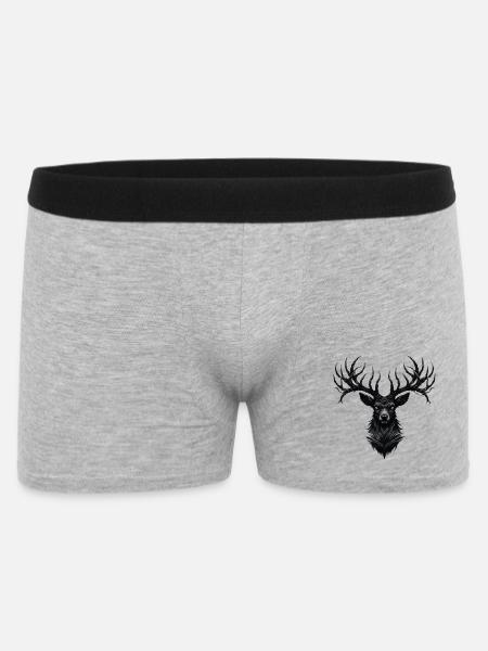 Horns of Darkness - Männer Boxer Shorts - Grau meliert