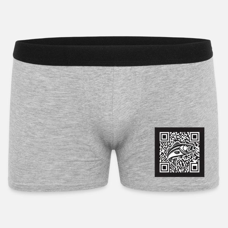 Design de code QR Perch - Boxer Homme - gris chiné