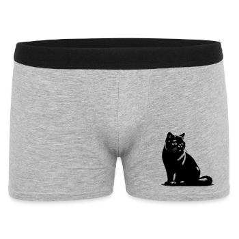 British Shorthair Cat - Men's Boxer Shorts - heather grey - Front