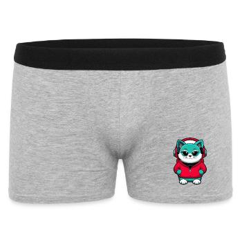 Bombai Cat Breed Cartoon Kawaii Animal Pet - Men's Boxer Shorts - heather grey - Front