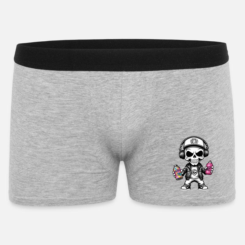 Graffiti Sprayer - Männer Boxer Shorts - Grau meliert