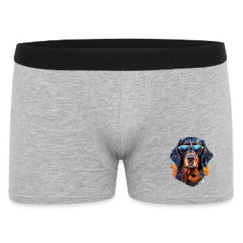 Gordon Setter avec lunettes de soleil - Boxer Homme - gris chiné - Devant