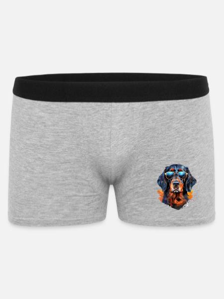 Gordon Setter with sunglasses - Men's Boxer Shorts - heather grey
