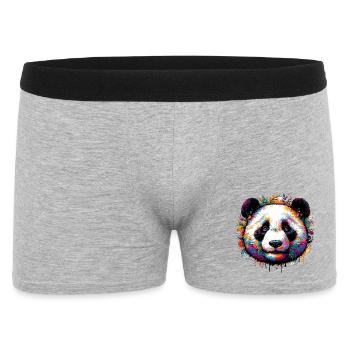 Panda - Männer Boxer Shorts - Grau meliert - Vorne