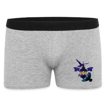 laterne, Kolkrabe, kreuze - Männer Boxer Shorts - Grau meliert - Vorne
