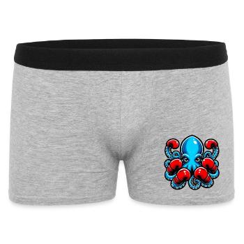 Octopus - Men's Boxer Shorts - heather grey - Front