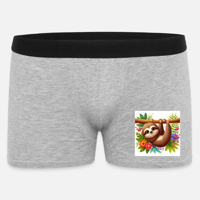Faultier - Männer Boxer Shorts - Grau meliert