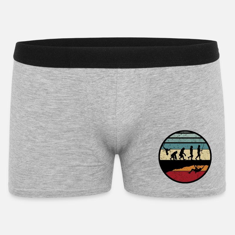 Sunset Evolution Reise - Männer Boxer Shorts - Grau meliert