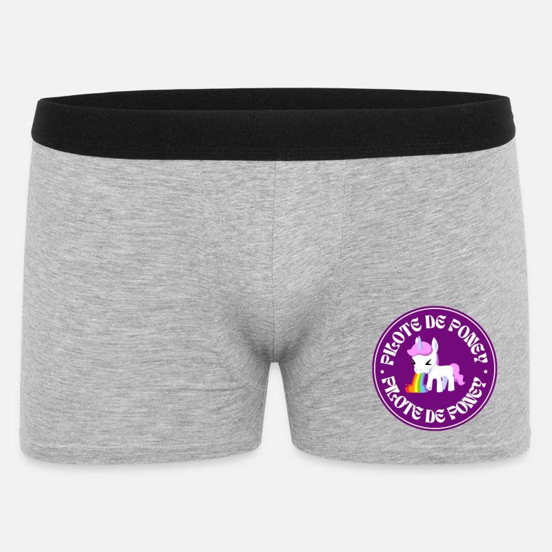 Pony-Pilot - Männer Boxer Shorts - Grau meliert