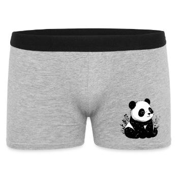 Panda - Männer Boxer Shorts - Grau meliert - Vorne