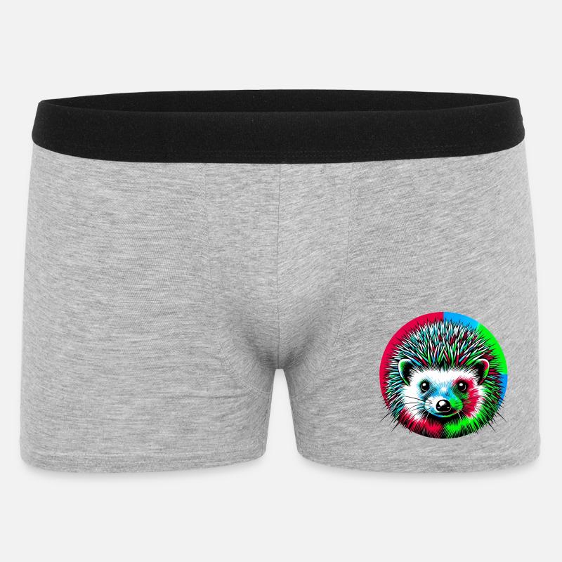 Igel - Männer Boxer Shorts - Grau meliert