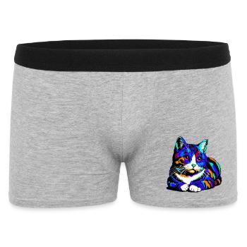 Cat - Men's Boxer Shorts - heather grey - Front