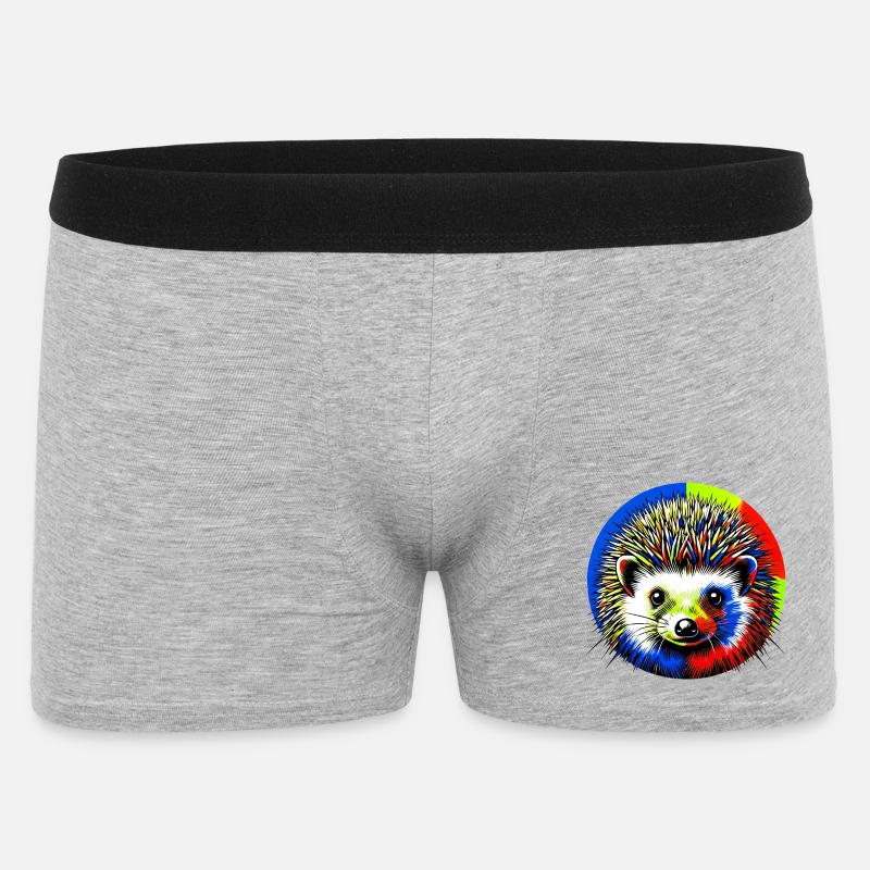 Igel - Männer Boxer Shorts - Grau meliert