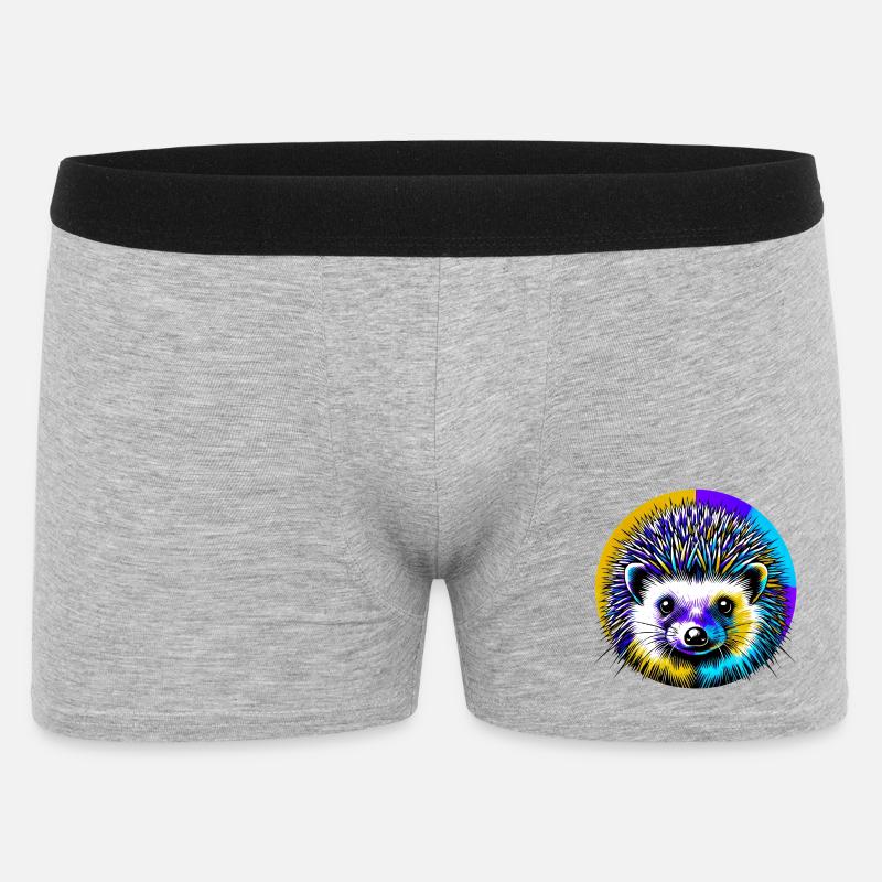 Igel - Männer Boxer Shorts - Grau meliert