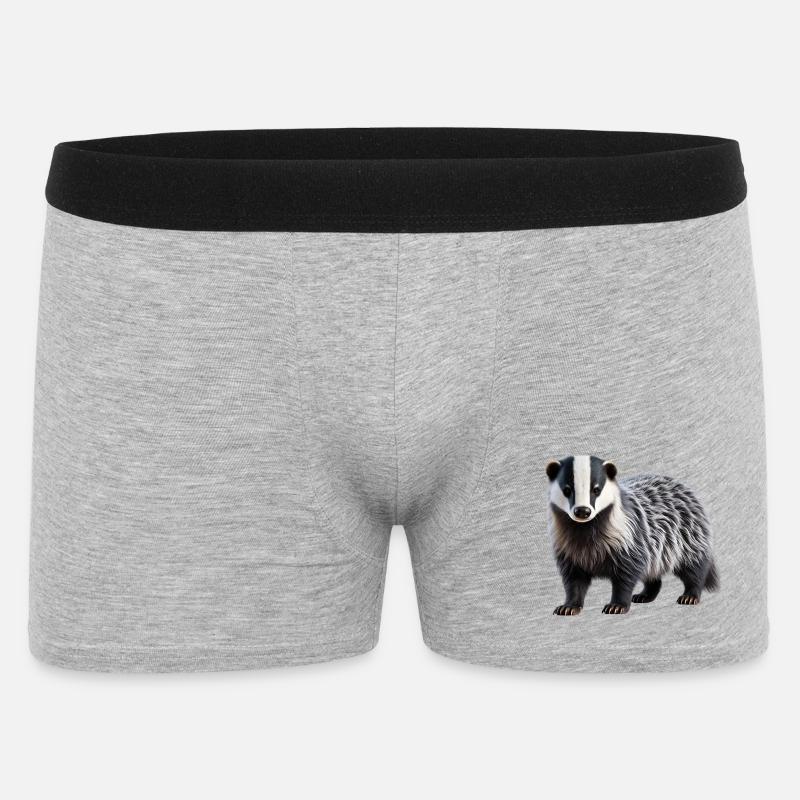 Dachs - Männer Boxer Shorts - Grau meliert