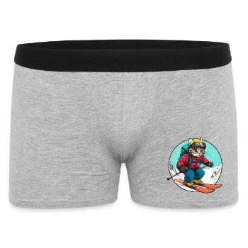 Cats Skiers / Skiers Cat - Men's Boxer Shorts - heather grey - Front