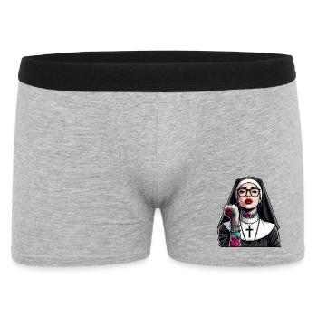 Religieuse avec tatouage - Boxer Homme - gris chiné - Devant