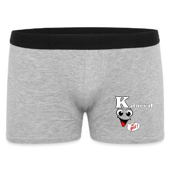 Carnaval , Le carnaval est génial , Chemise amusante de fête - Boxer Homme - gris chiné - Devant
