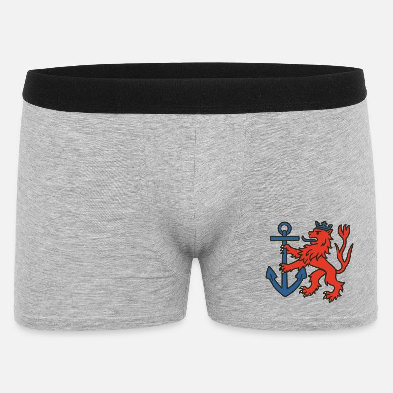 Düsseldorfer Löwe - Männer Boxer Shorts - Grau meliert