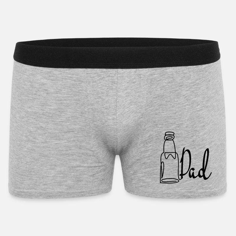 Line Art Far Fars Dag Øl - Boxer Shorts til mænd - grå meleret