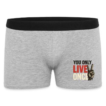 On ne vit qu’une fois vintage - Boxer Homme - gris chiné - Devant