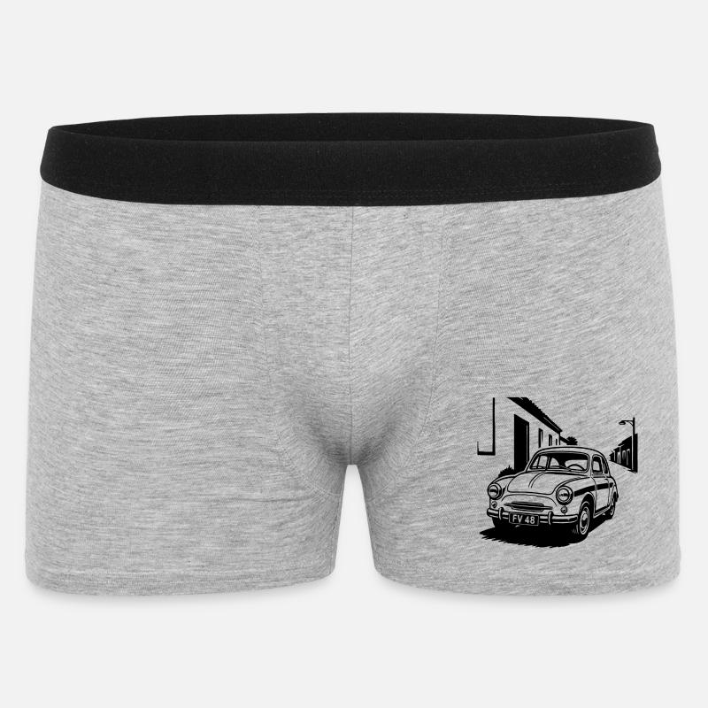 Alpenblech mit Herz - Männer Boxer Shorts - Grau meliert