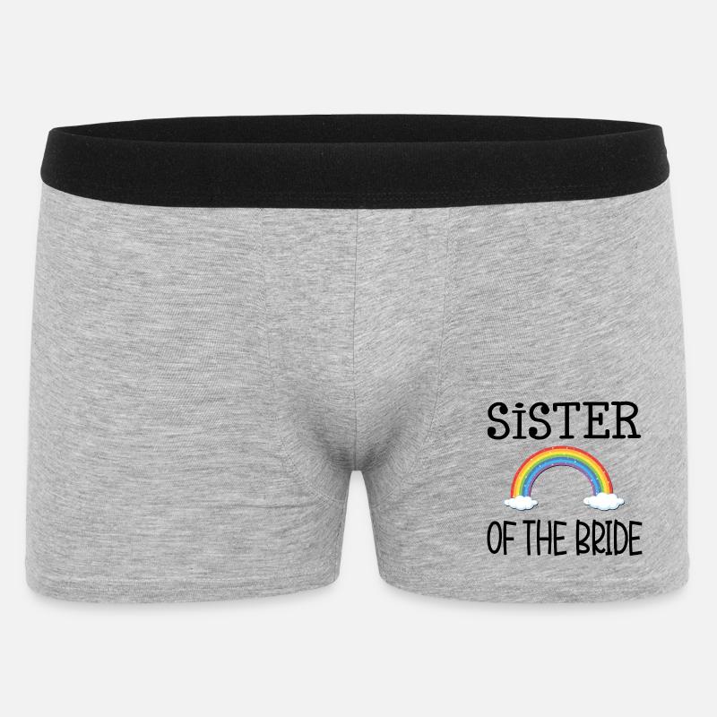 REGENBOGENSCHWESTER DER BRAUT - Männer Boxer Shorts - Grau meliert