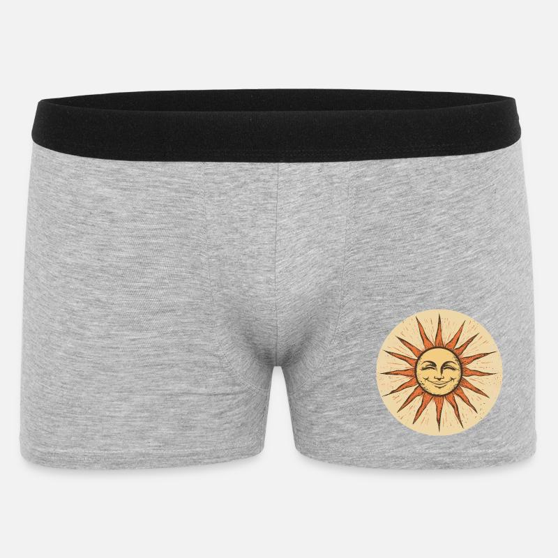Sonne - Männer Boxer Shorts - Grau meliert