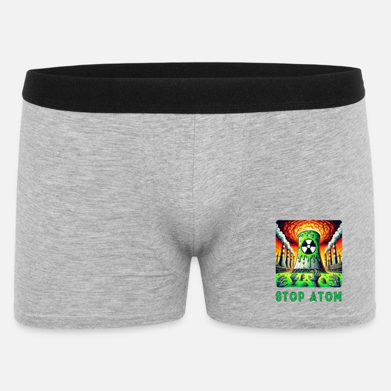 Stop Atom – Radioactive - Men's Boxer Shorts - heather grey