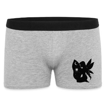 Mondnacht Fee Silhouette - Männer Boxer Shorts - Grau meliert - Vorne