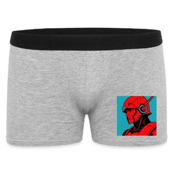 Retro-Future Hero - Männer Boxer Shorts - Grau meliert - Vorne