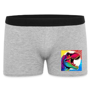 dinosaur - Men's Boxer Shorts - heather grey - Front