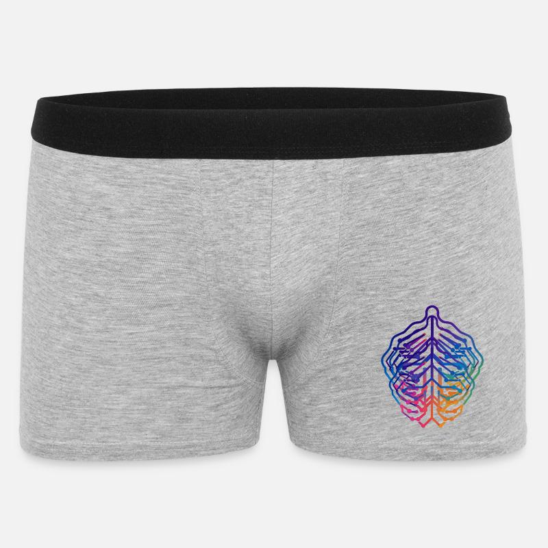 Conception de circuits neuronaux à feuilles - Boxer Homme - gris chiné