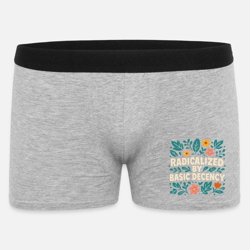 Radicalized by basic decency - Men's Boxer Shorts - heather grey