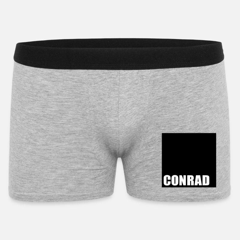 JUNGE VORNAME CONRAD - Männer Boxer Shorts - Grau meliert
