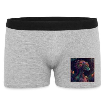 Illustration mythique du dragon de la jungle - Boxer Homme - gris chiné - Devant