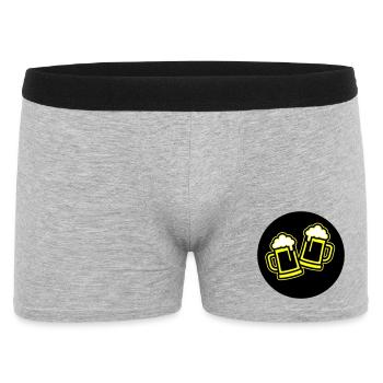 Toast à la bière symbole Chope à bière - Boxer Homme - gris chiné - Devant
