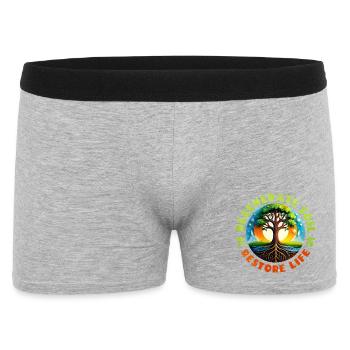 Lively tree representation for nature - Men's Boxer Shorts - heather grey - Front