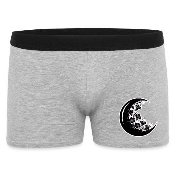 Floral Moon Phase Illustration - Men's Boxer Shorts - heather grey - Front