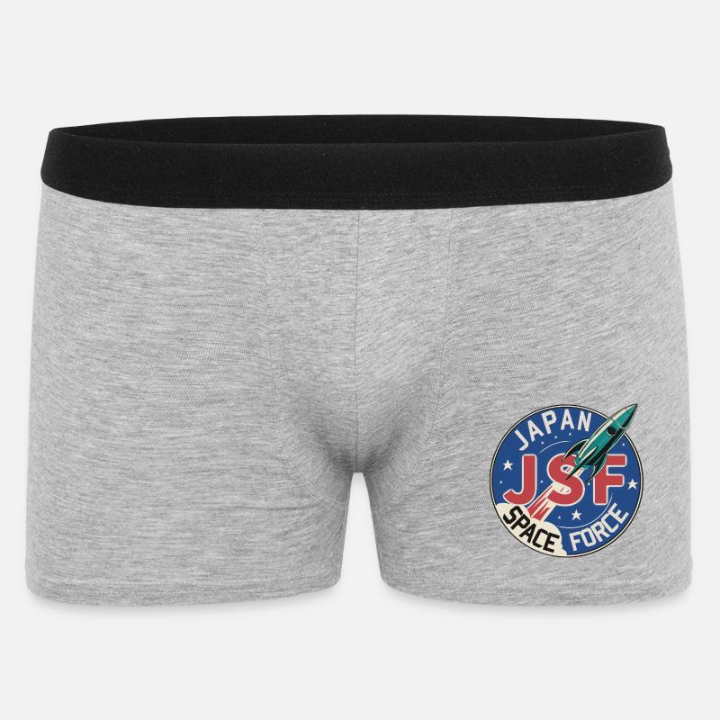 Japan Space Force  - Männer Boxer Shorts - Grau meliert
