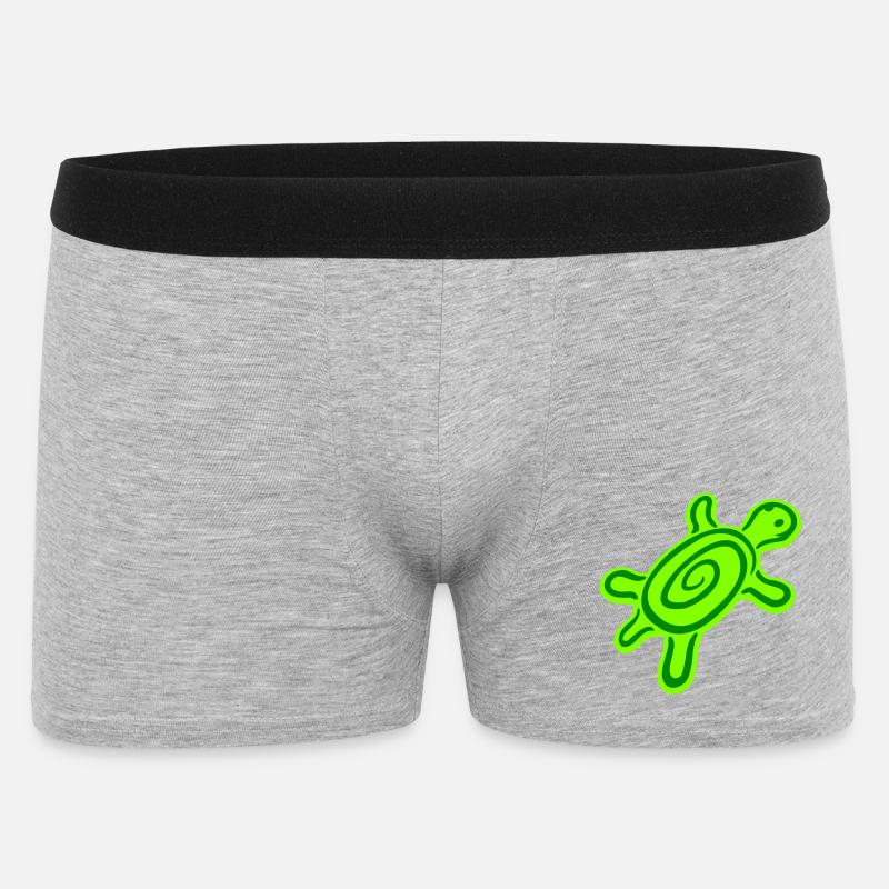 turtle spiral turtle shell pattern cute - Men's Boxer Shorts - heather grey