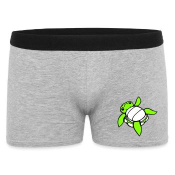 Turtle tipped over on its back helpless side cute - Men's Boxer Shorts - heather grey - Front