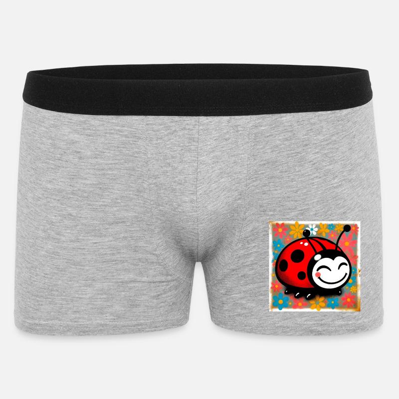 Marienkäfer - Männer Boxer Shorts - Grau meliert