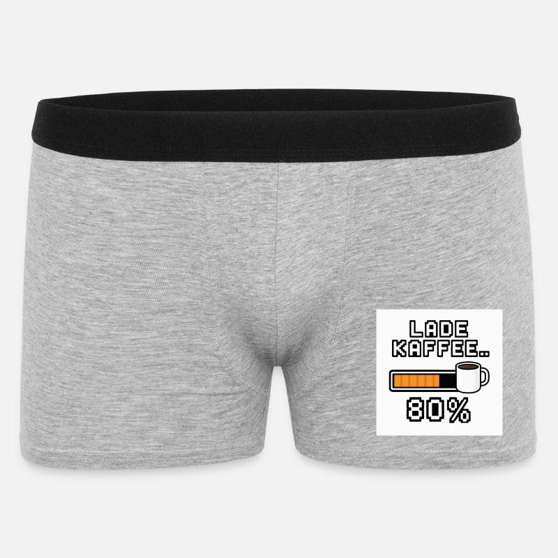 Lade Kaffee 80% - Männer Boxer Shorts - Grau meliert