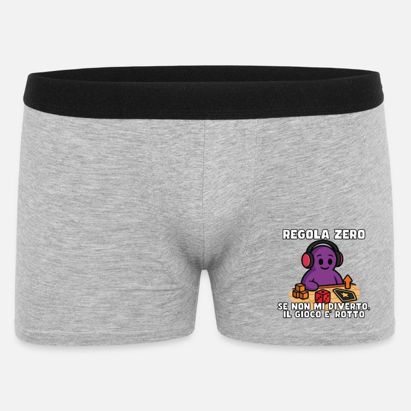Règle zéro : S’amuser ou rompre - Boxer Homme - gris chiné