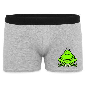 Frog Toad Smiles Funny Comic Happy Cute - Men's Boxer Shorts - heather grey - Front