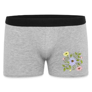 Flowers - Men's Boxer Shorts - heather grey - Front